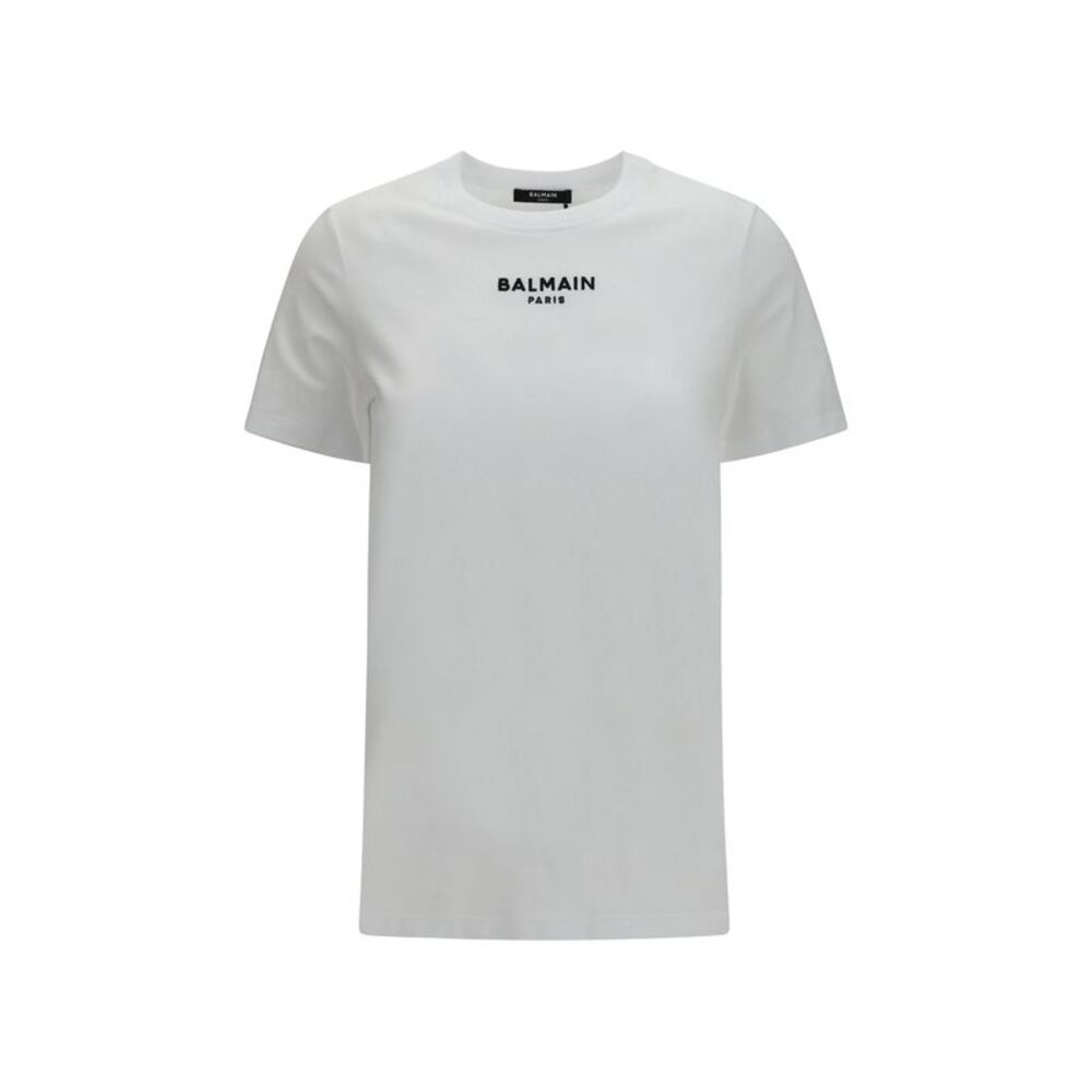 Balmain Women Cotton Logo T-Shirt
